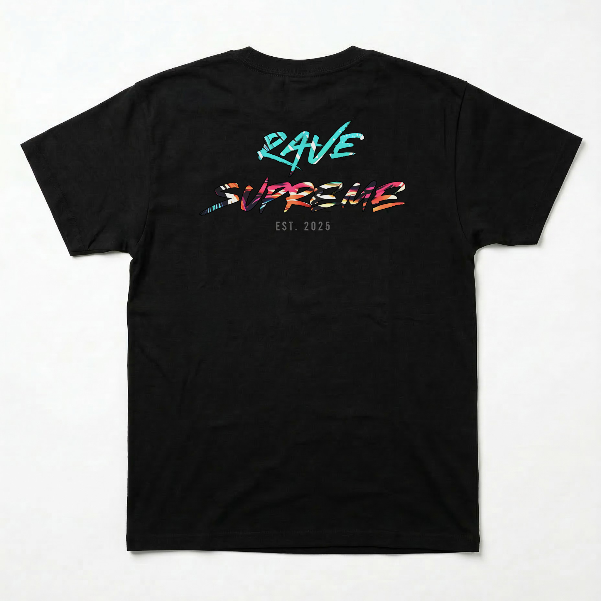 RS - The Original - Black T-shirt / Cyan Print