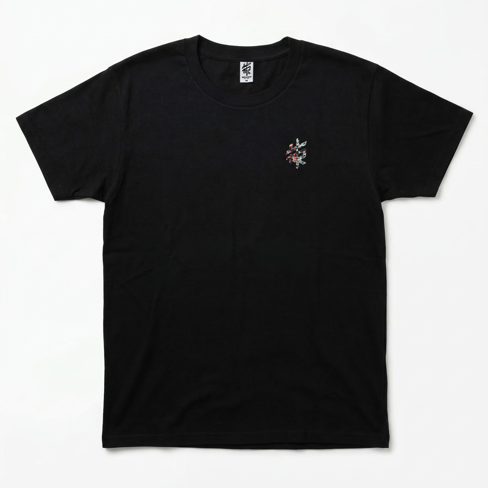 RS - The Original - Black T-shirt / Cyan Print