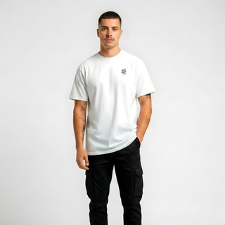 RS - The Original - White T-shirt / Cyan Print