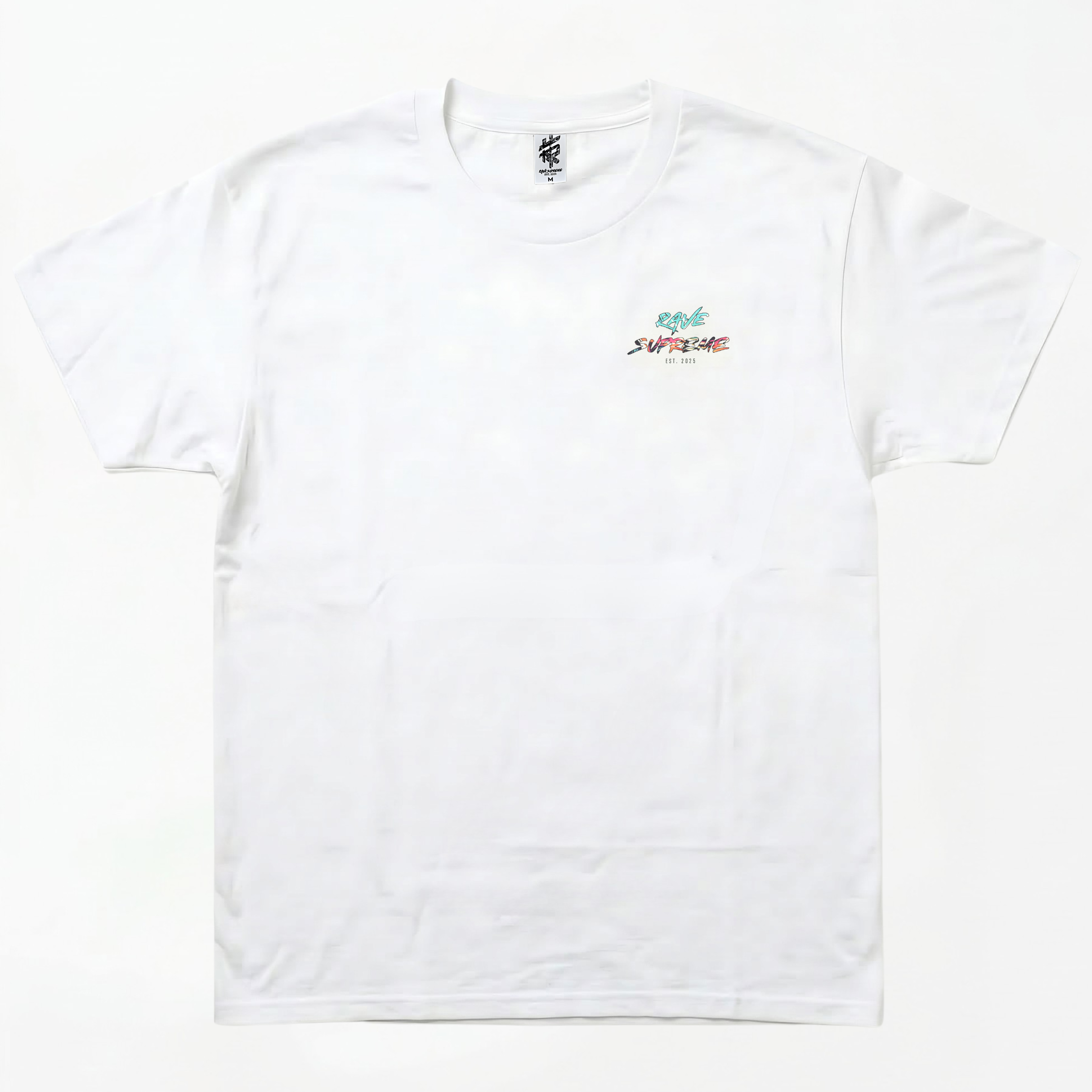 RS - Clean & Subtle - White T-shirt / Cyan