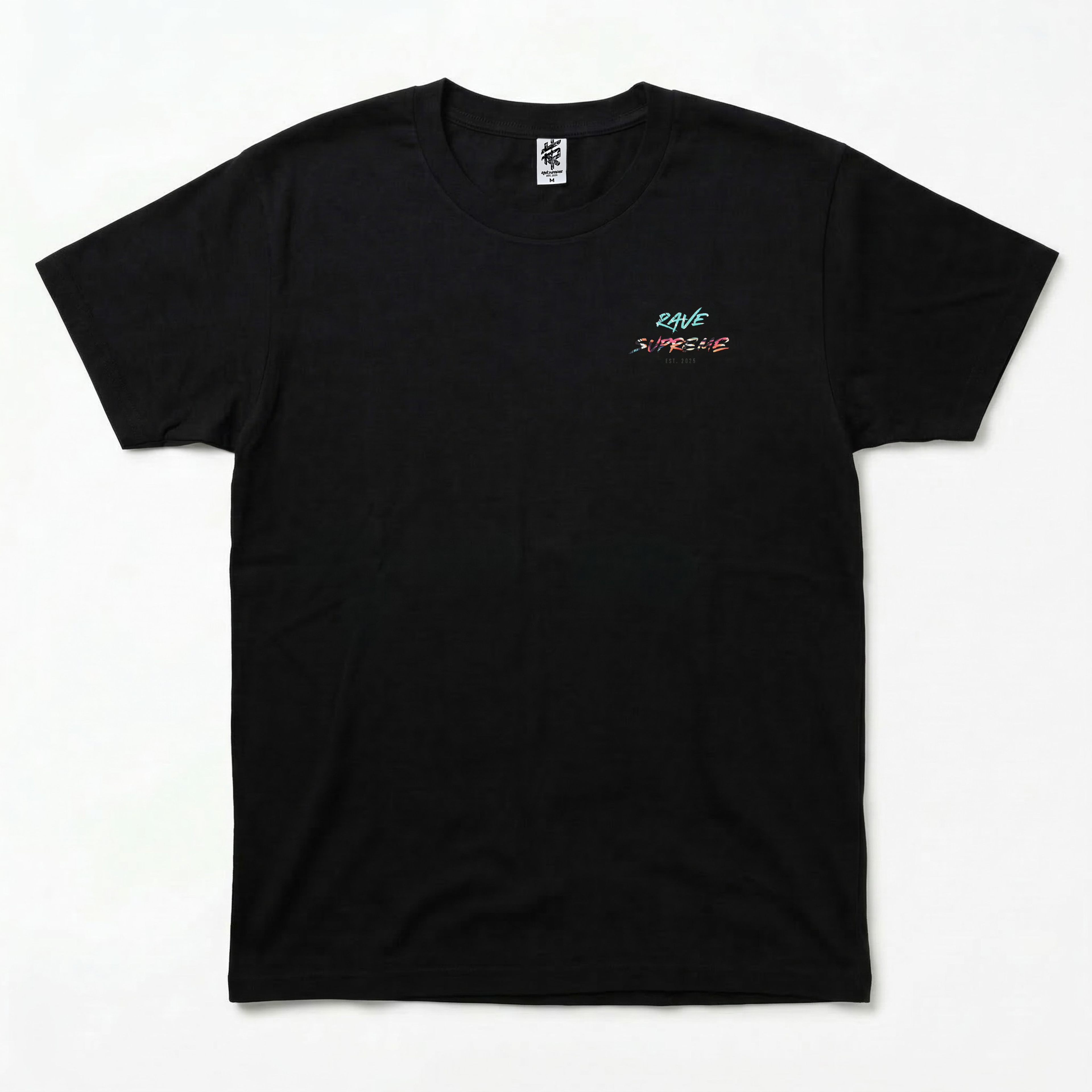 RS - Clean & Subtle - Black T-shirt / Cyan Print