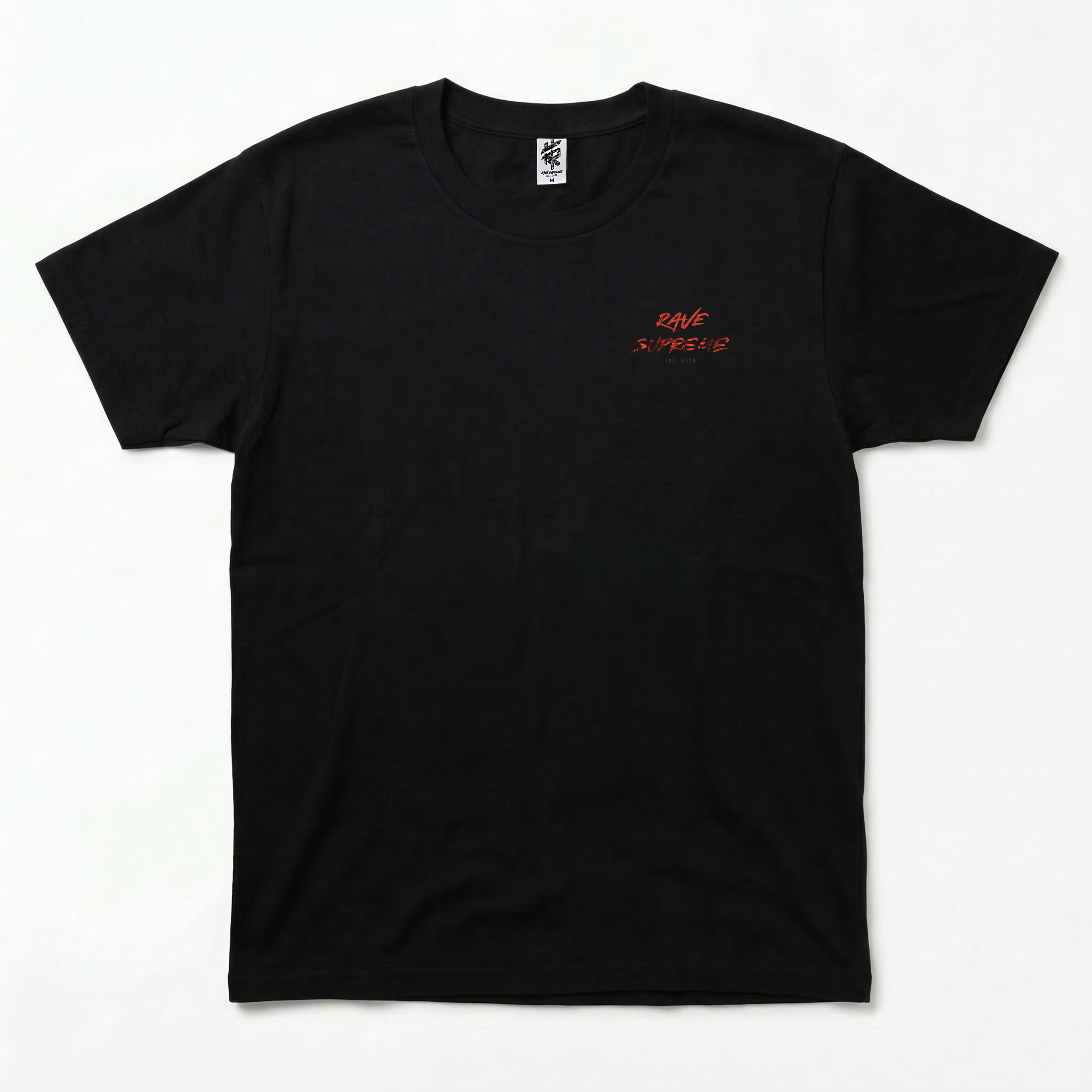 RS - Clean & Subtle - Black T-shirt / Red Print