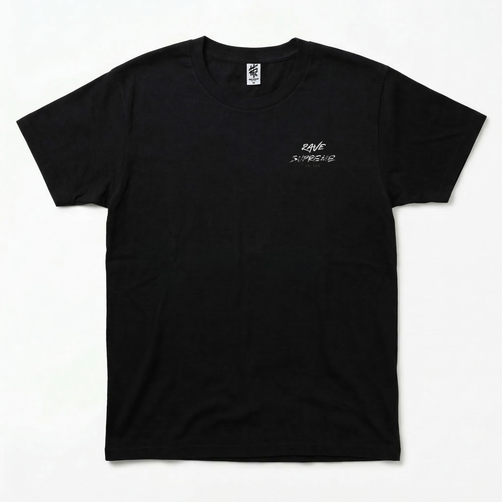 RS - Clean & Subtle - Black T-shirt / White Print