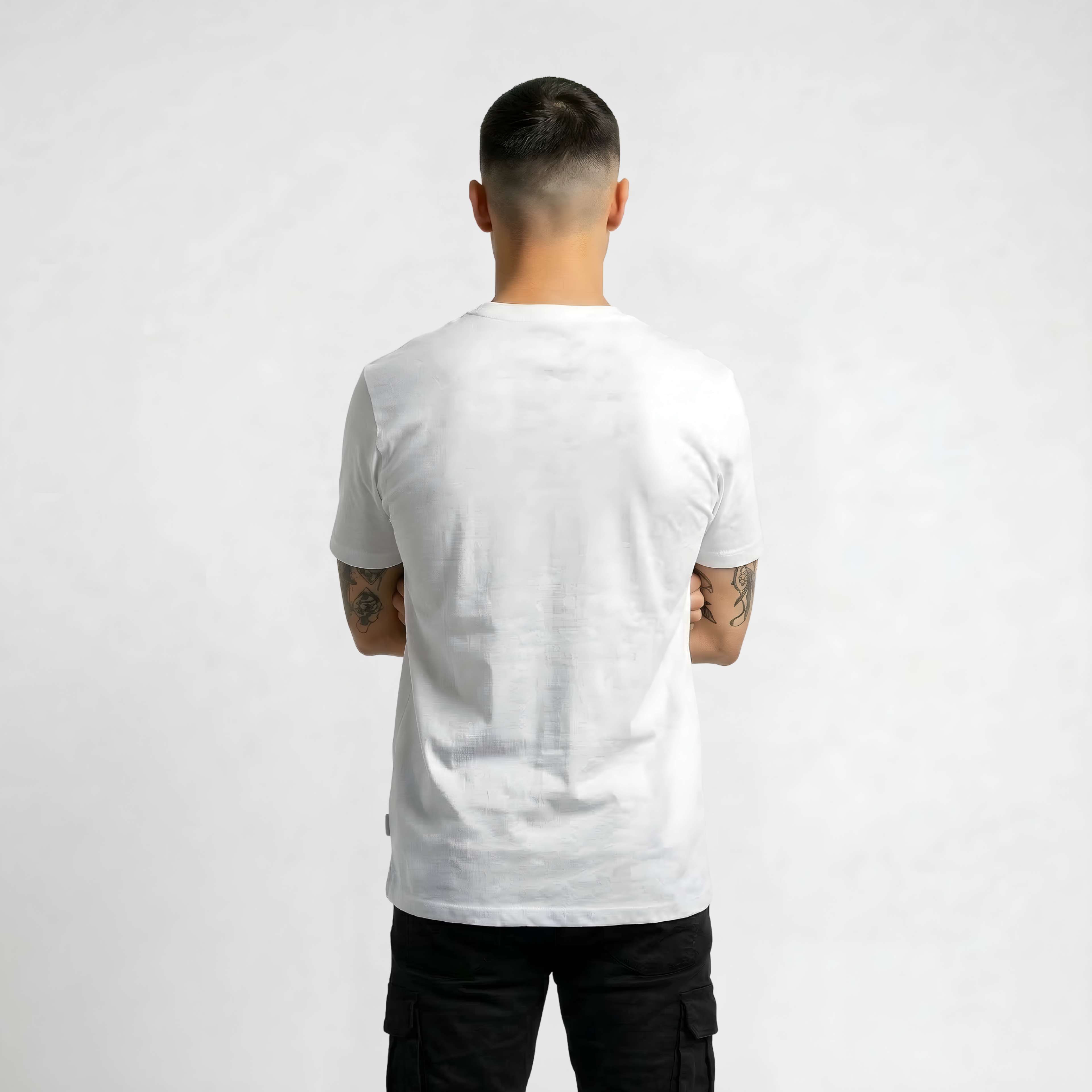 RS - Clean & Subtle - White T-shirt / Red Print