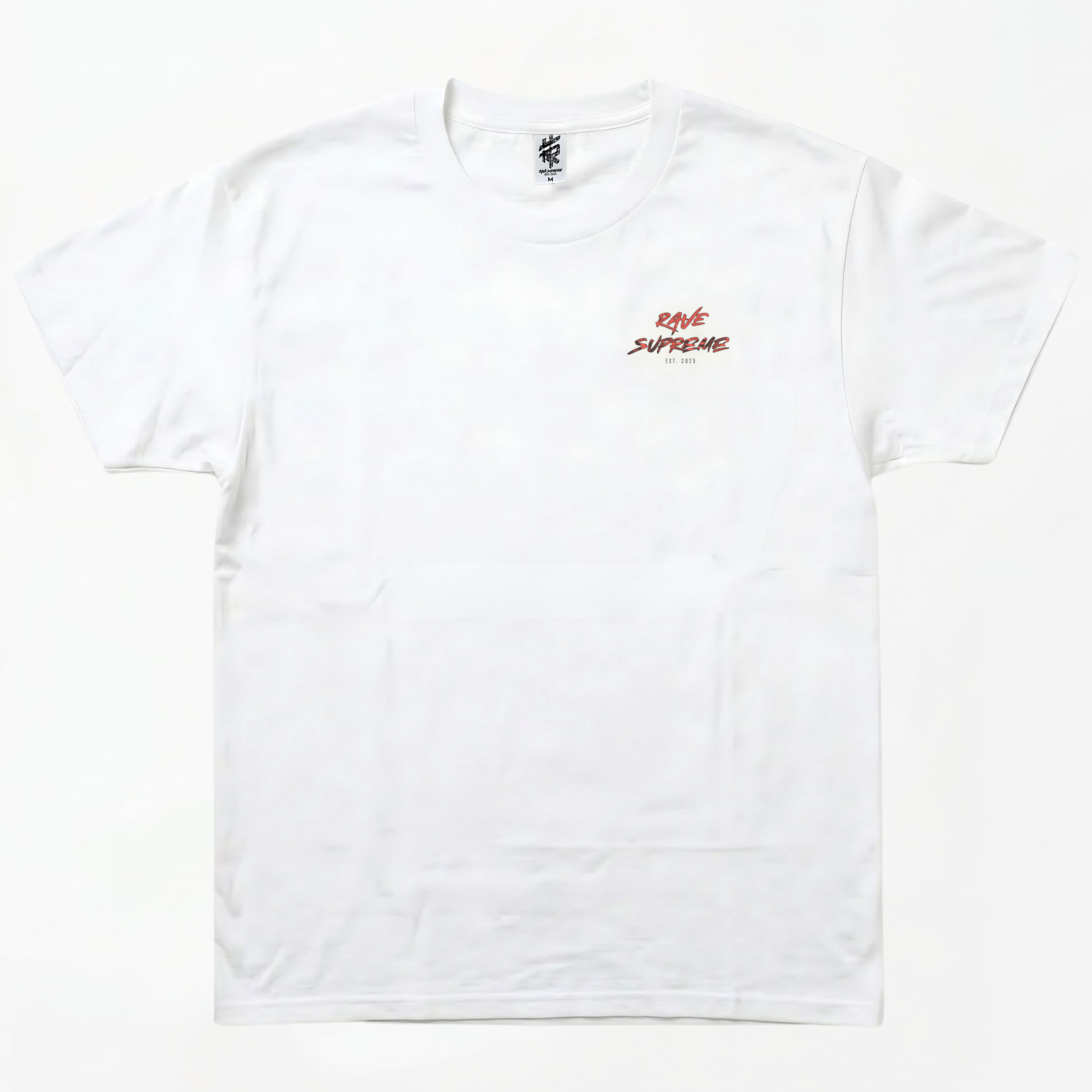 RS - Clean & Subtle - White T-shirt / Red Print