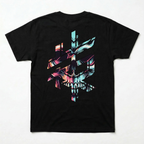 RS - Big & Bold - Black T-shirt / Cyan Print