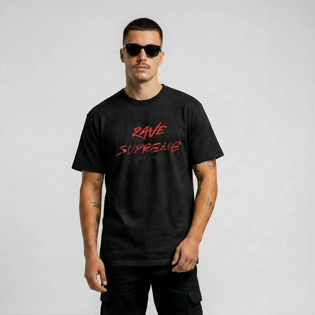 RS - Big & Bold - Black T-shirt / Red Print