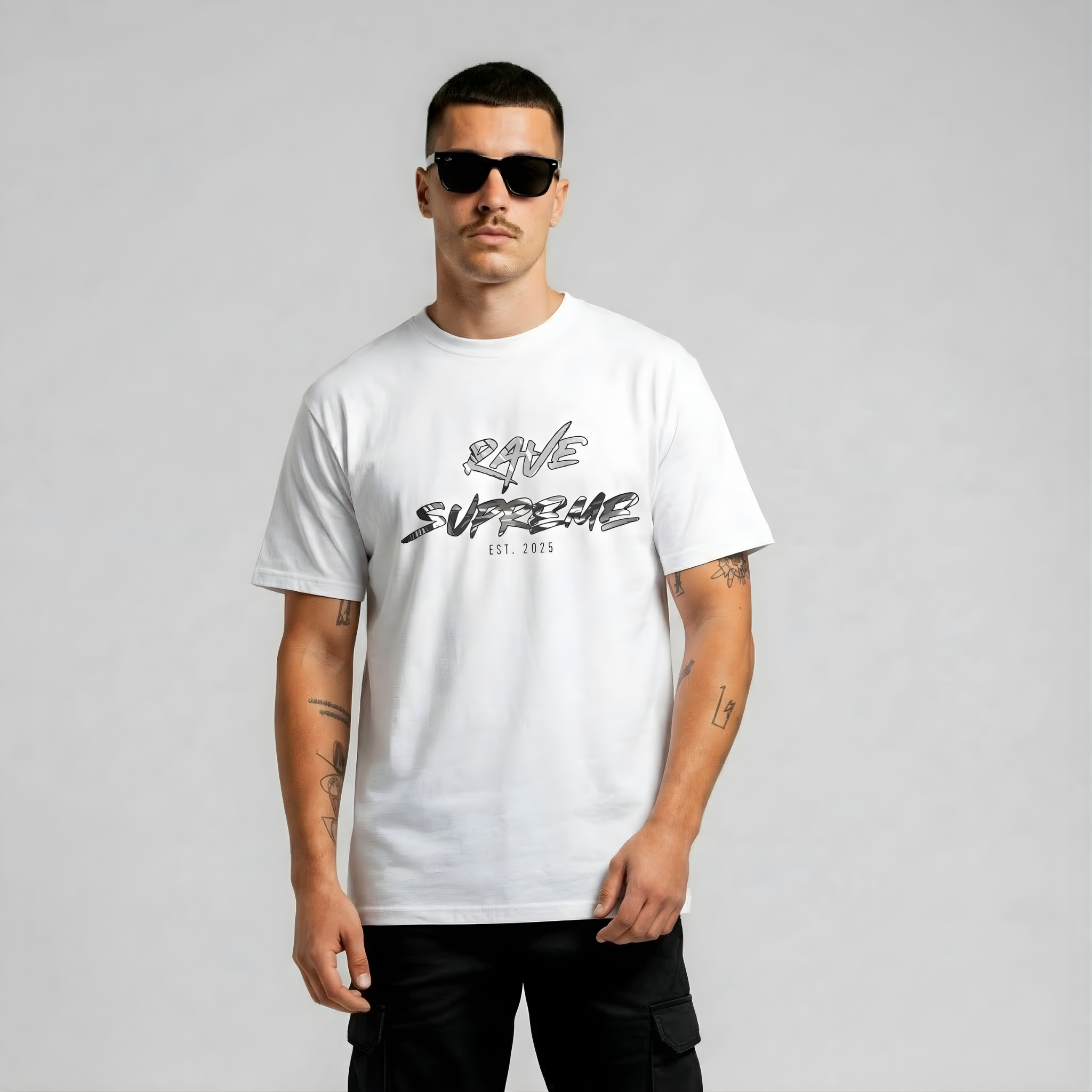 RS - Big & Bold - White T-shirt / Black Print