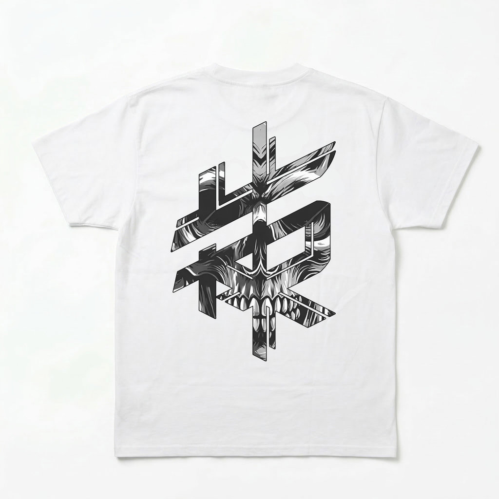 RS - Big & Bold - White T-shirt / Black Print