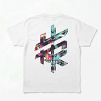 RS - Big & Bold - White T-shirt / Cyan Print