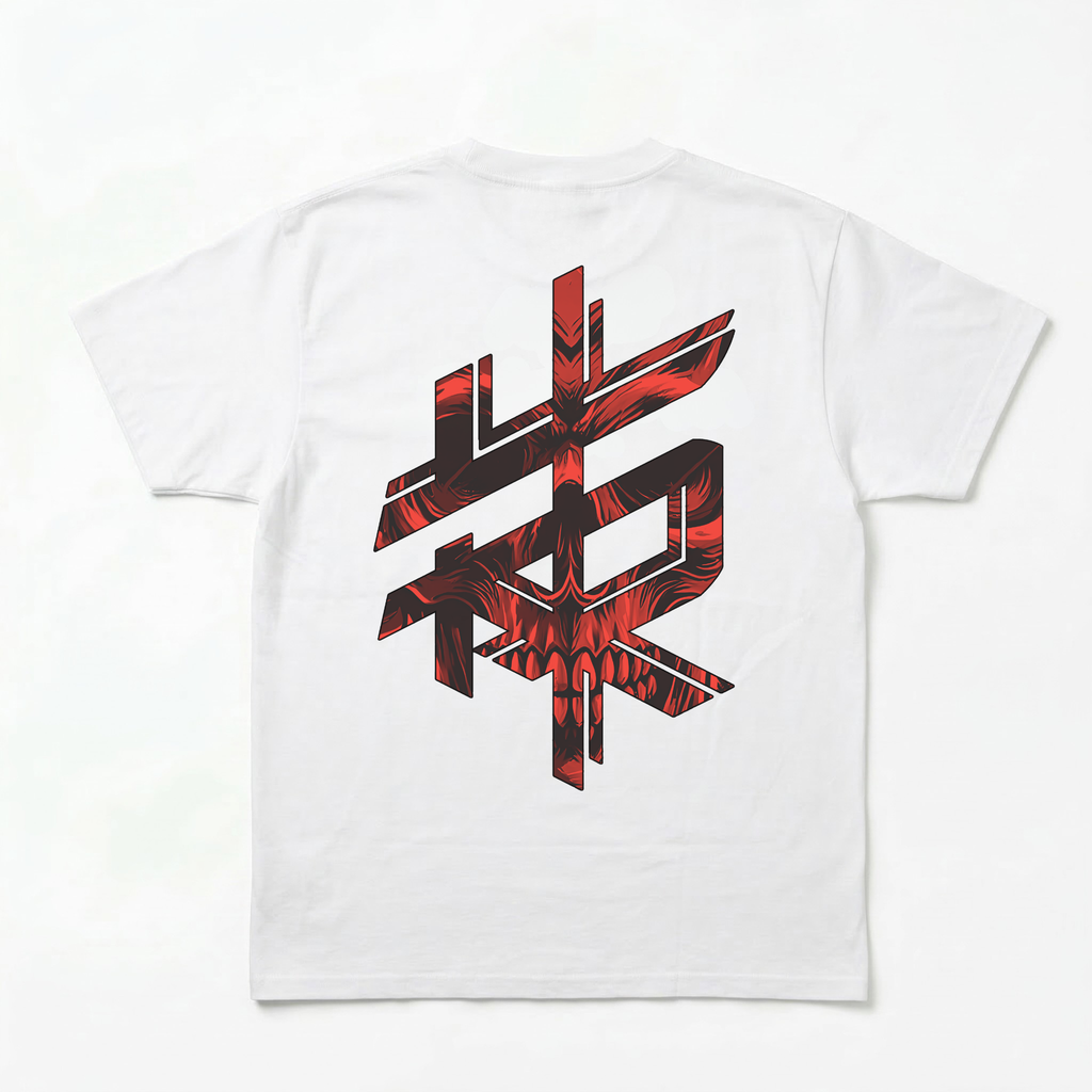 RS - Big & Bold - White T-shirt / Red Print