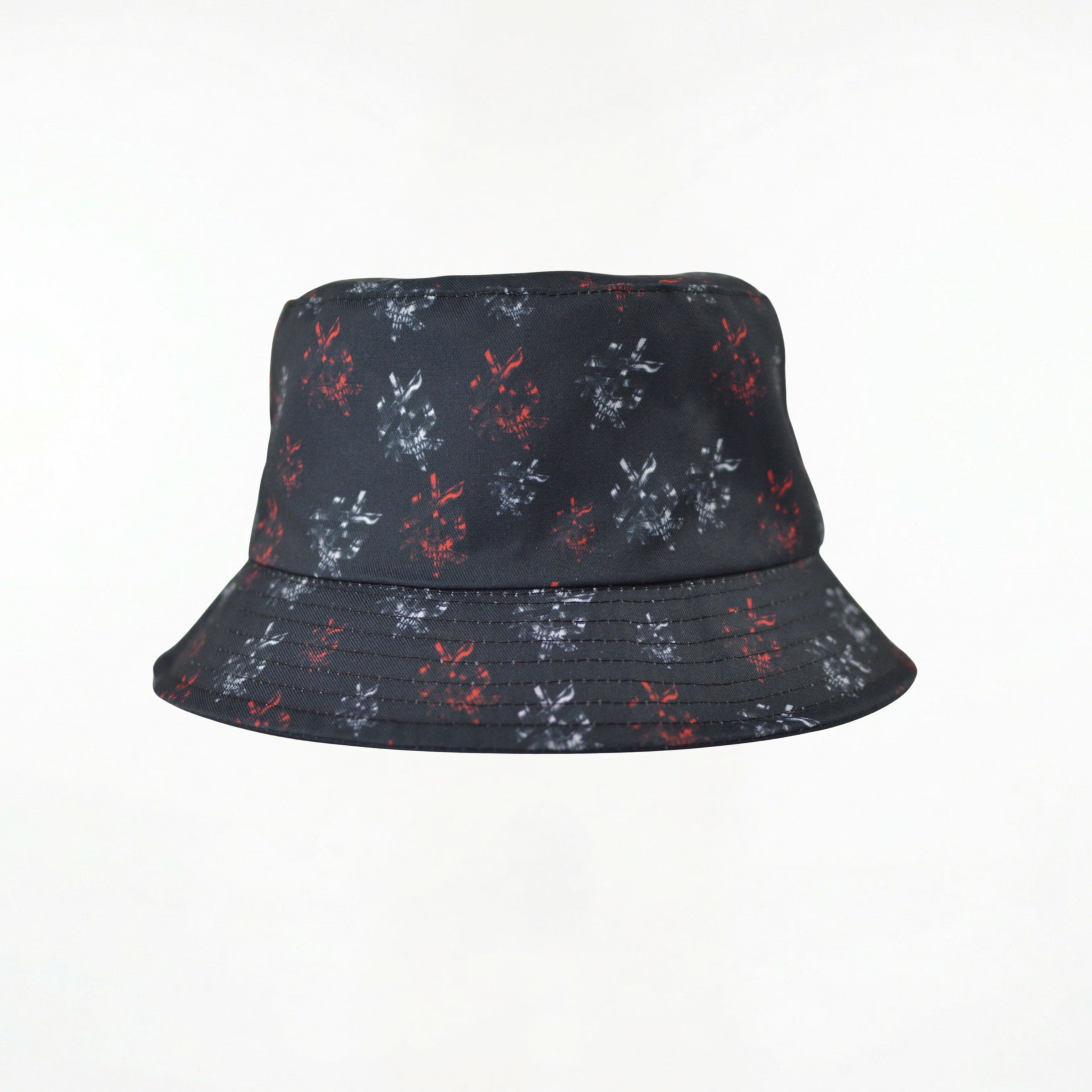 RS - Black Reversible Bucket Hat / Red Print