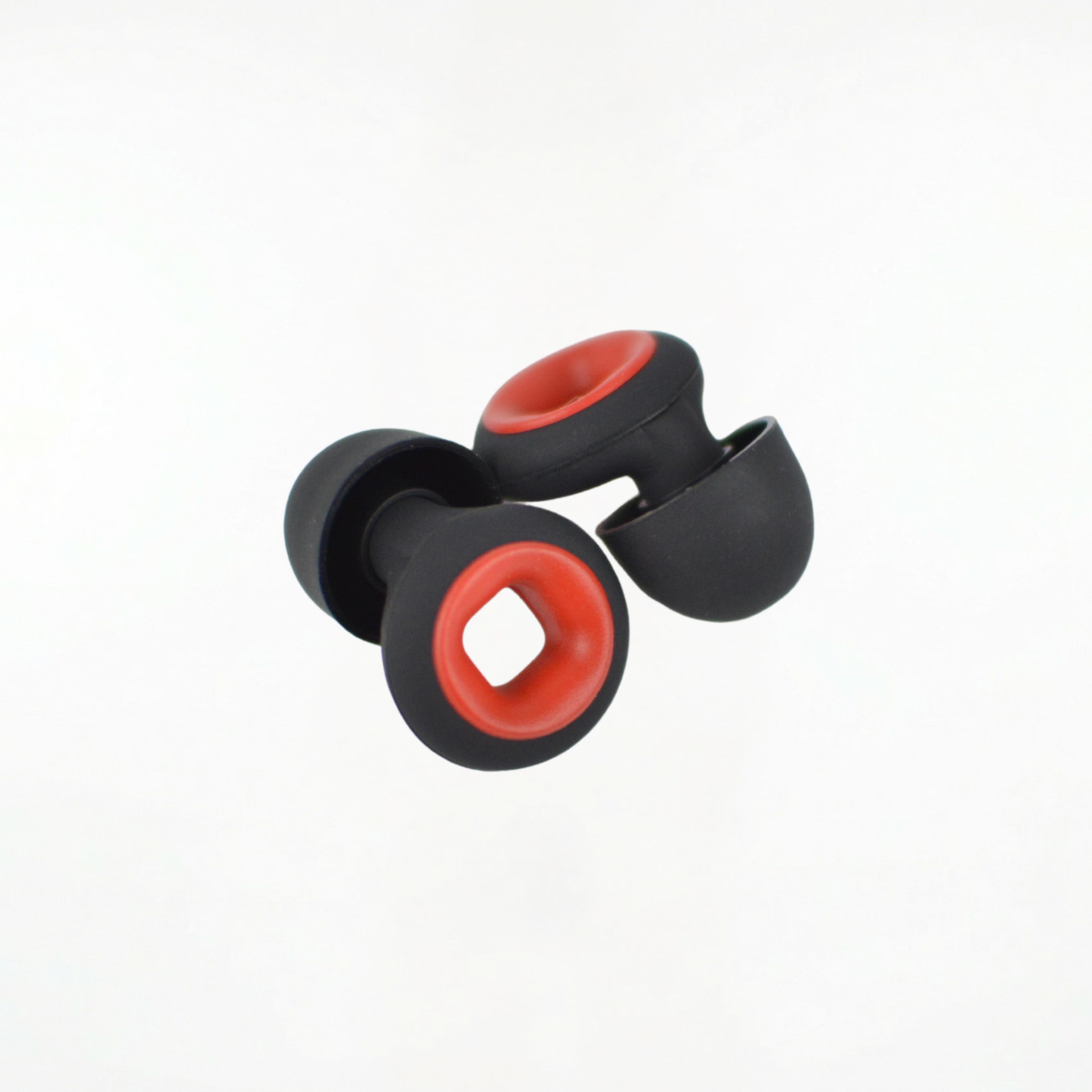 Silicone Earplugs - Black & Red