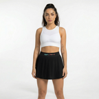RS - Black Miniskirt / Cyan Print
