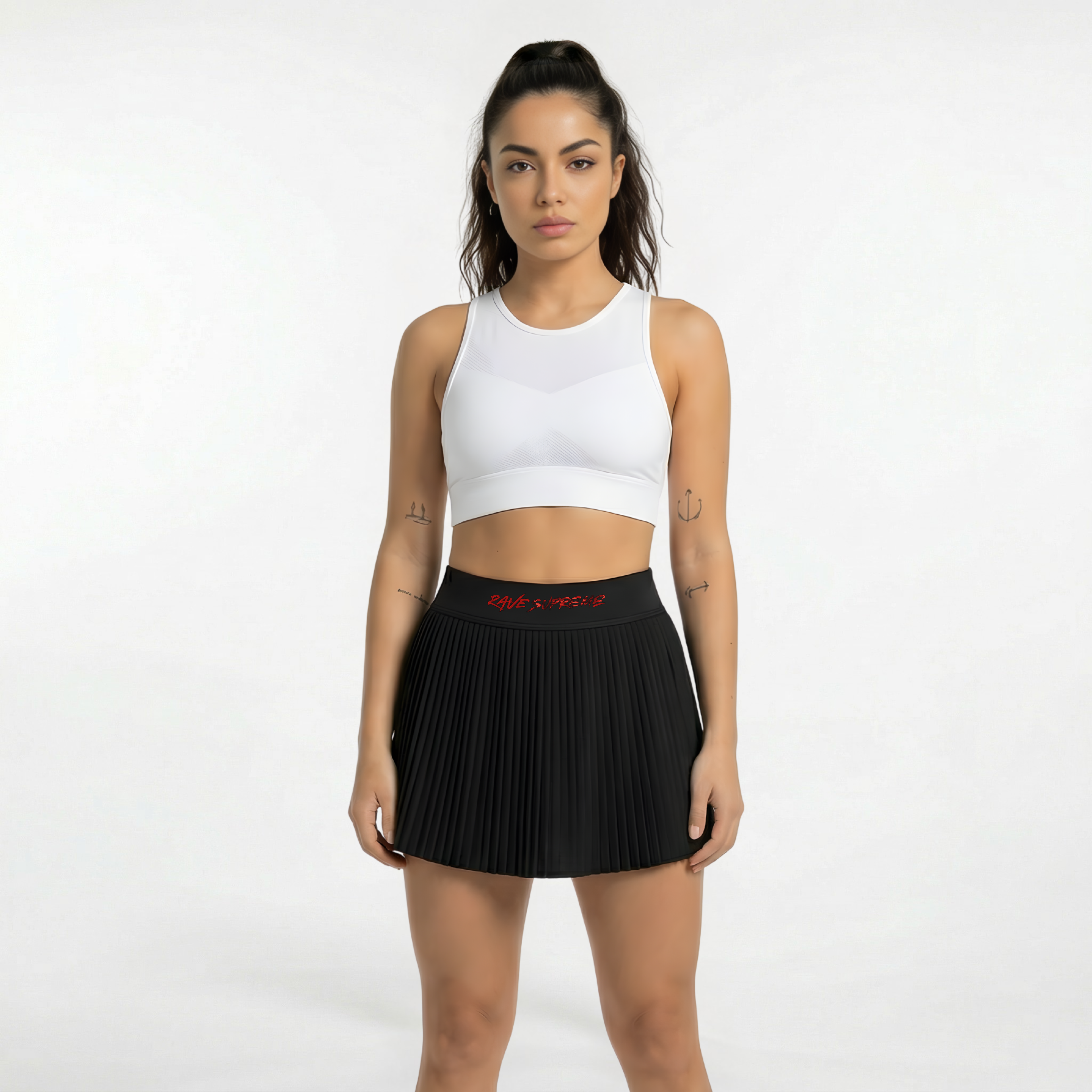 RS - Black Miniskirt / Red Print