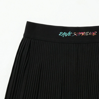 RS - Black Miniskirt / Cyan Print