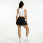 RS - Black Miniskirt / White Print