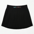 RS - Black Miniskirt / Cyan Print