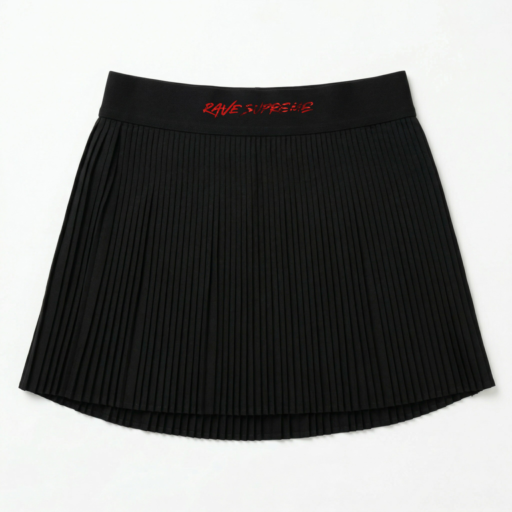 RS - Black Miniskirt / Red Print