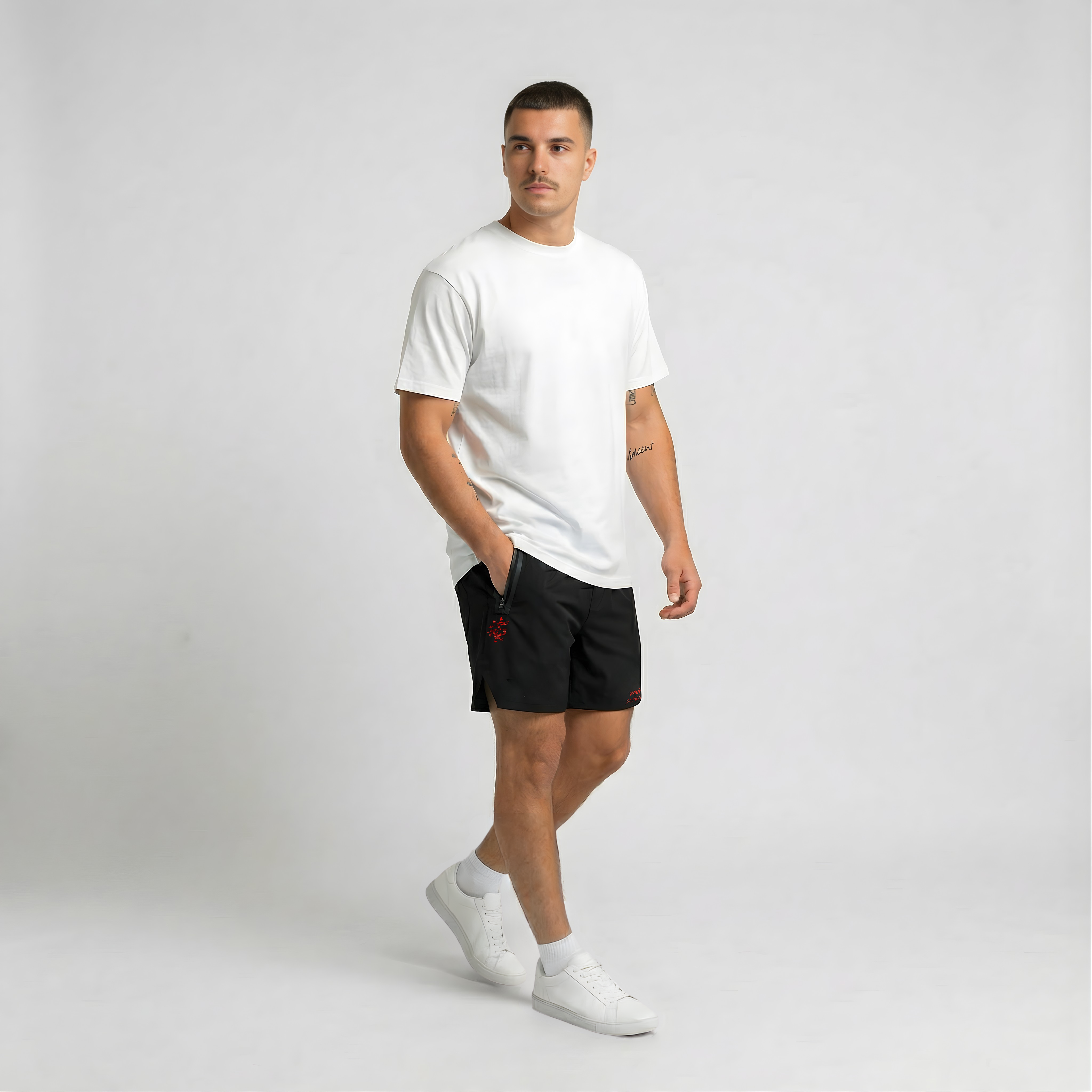 RS - Black Shorts / Red Print