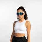 Rave Sunglasses - White & Blue